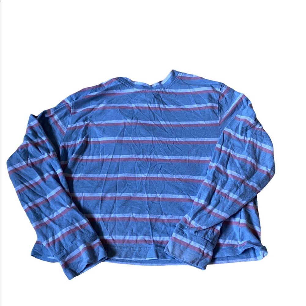 WILD FABLE - TARGET Striped Long Sleeve slightly Cropped Shirt